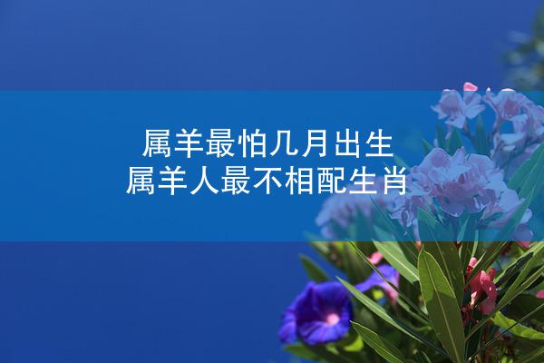 属羊最怕几月出生 属羊人最不相配生肖