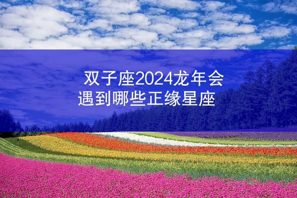 双子座2024龙年会遇到哪些正缘星座