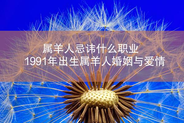 属羊人忌讳什么职业 1991年出生属羊人婚姻与爱情