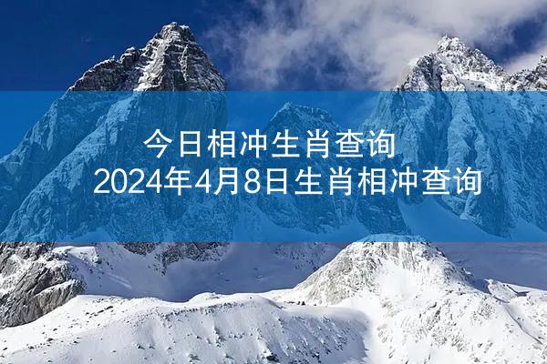 今日相冲生肖查询 2024年4月8日生肖相冲查询