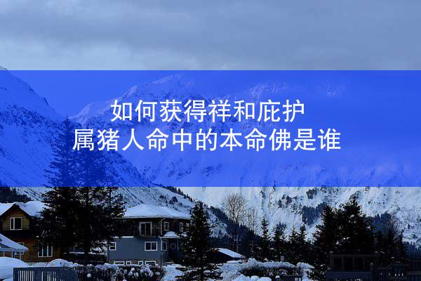 如何获得祥和庇护 属猪人命中的本命佛是谁