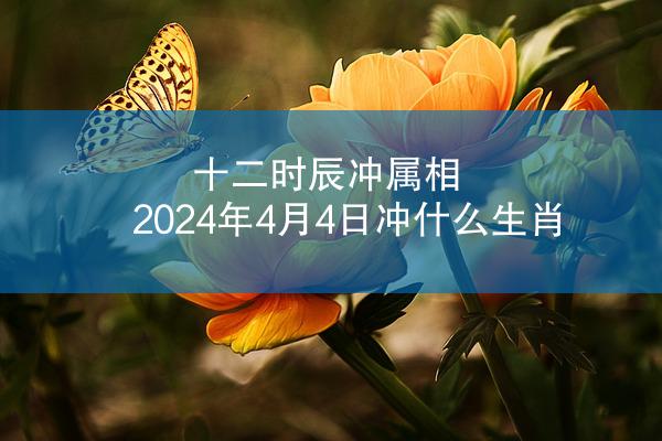 十二时辰冲属相 2024年4月4日冲什么生肖