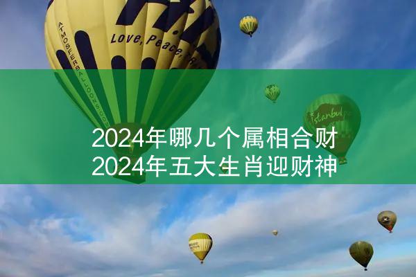  2024年哪几个属相合财 2024年五大生肖迎财神