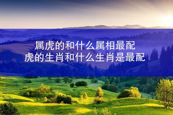 属虎的和什么属相最配 虎的生肖和什么生肖是最配