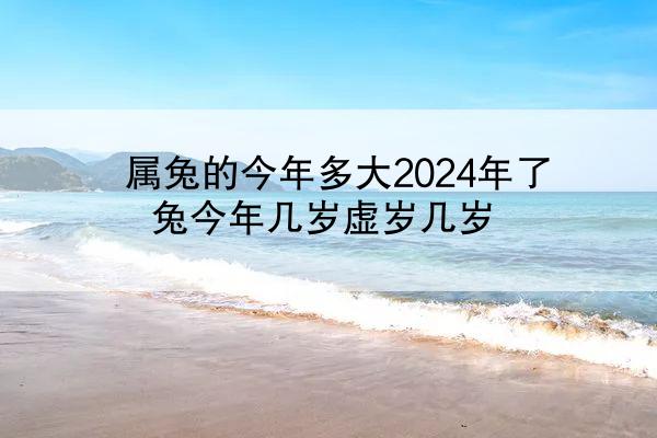 属兔的今年多大2024年了 兔今年几岁虚岁几岁