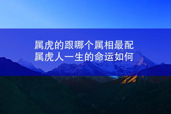 属虎的跟哪个属相最配 属虎人一生的命运如何