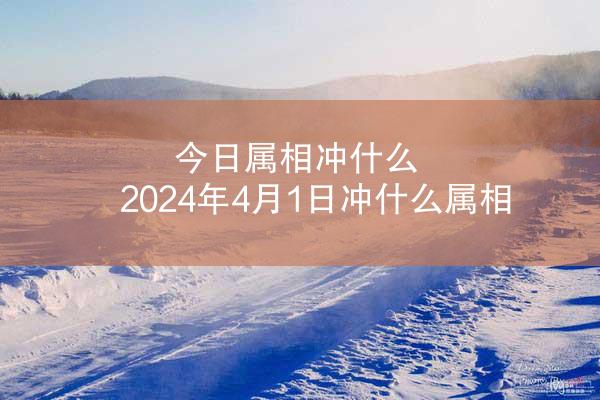 今日属相冲什么 2024年4月1日冲什么属相