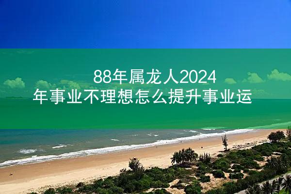 88年属龙人2024年事业不理想怎么提升事业运