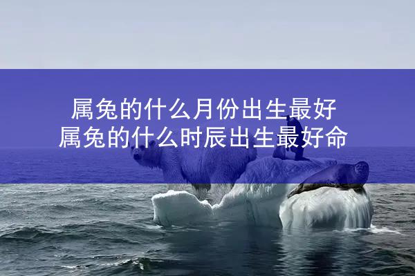 属兔的什么月份出生最好 属兔的什么时辰出生最好命