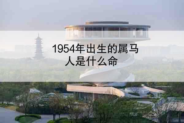 1954年出生的属马人是什么命