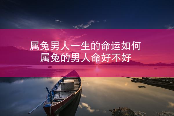 属兔男人一生的命运如何 属兔的男人命好不好