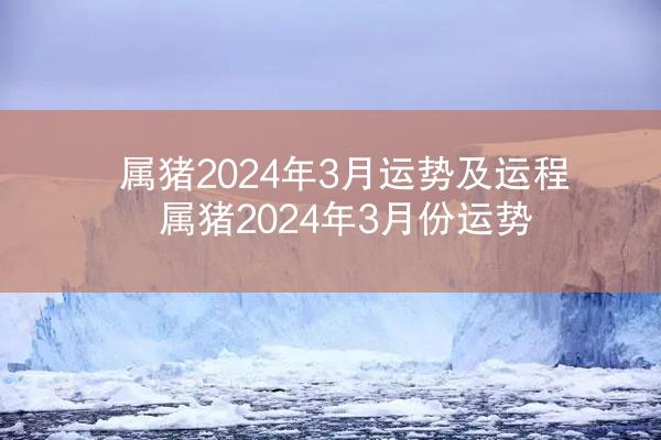 属猪2024年3月运势及运程 属猪2024年3月份运势