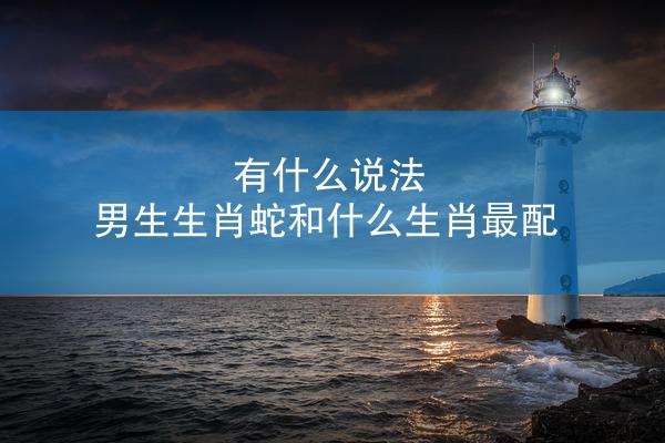 有什么说法 男生生肖蛇和什么生肖最配