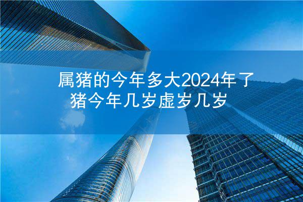 属猪的今年多大2024年了 猪今年几岁虚岁几岁
