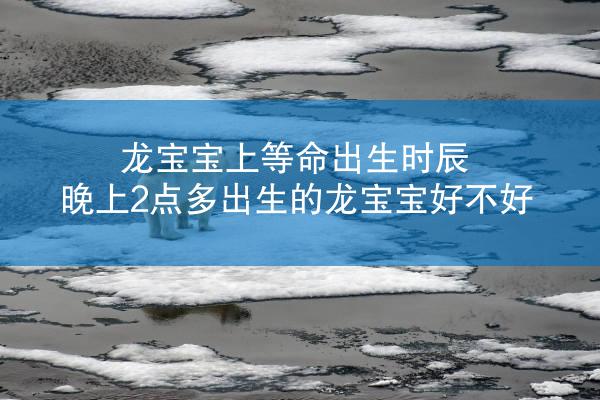 龙宝宝上等命出生时辰 晚上2点多出生的龙宝宝好不好