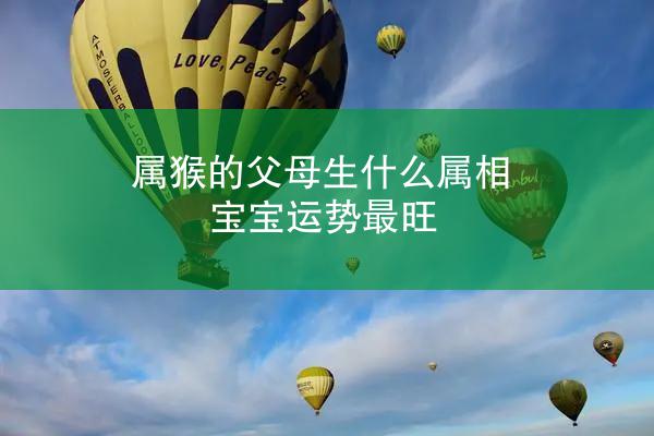 属猴的父母生什么属相宝宝运势最旺