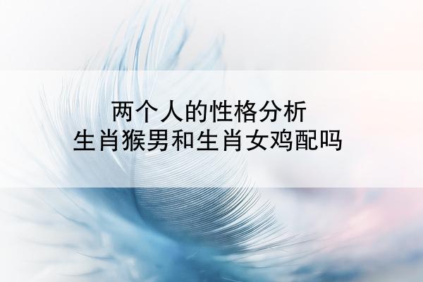 两个人的性格分析 生肖猴男和生肖女鸡配吗