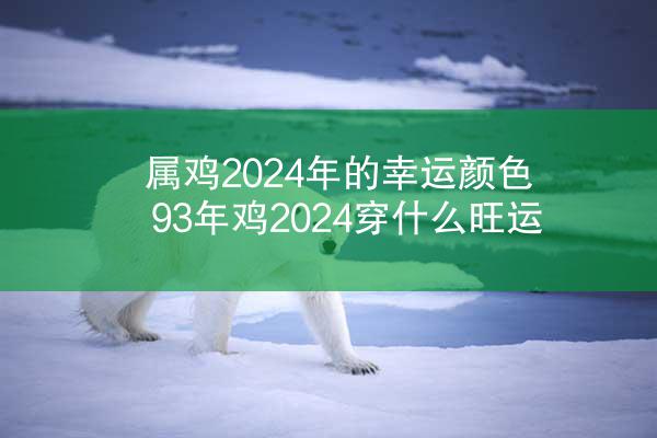 属鸡2024年的幸运颜色 93年鸡2024穿什么旺运