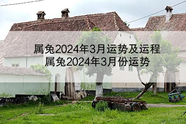 属兔2024年3月运势及运程 属兔2024年3月份运势