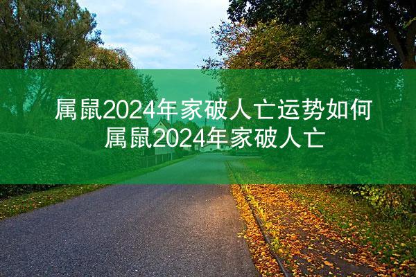 属鼠2024年家破人亡运势如何 属鼠2024年家破人亡