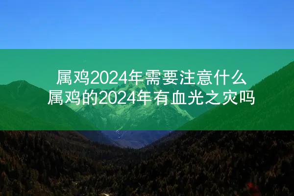 属鸡2024年需要注意什么 属鸡的2024年有血光之灾吗