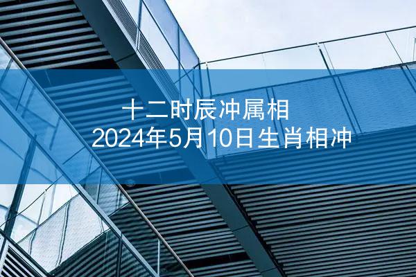 十二时辰冲属相 2024年5月10日生肖相冲