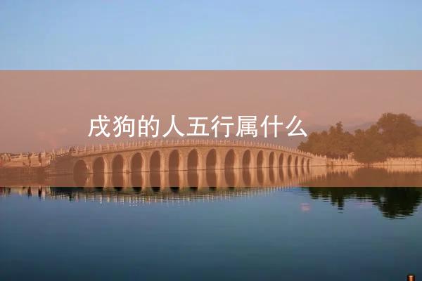 戌狗的人五行属什么