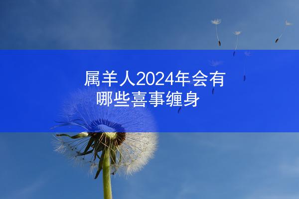 属羊人2024年会有哪些喜事缠身