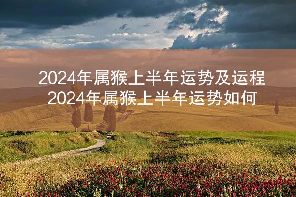 2024年属猴上半年运势及运程 2024年属猴上半年运势如何