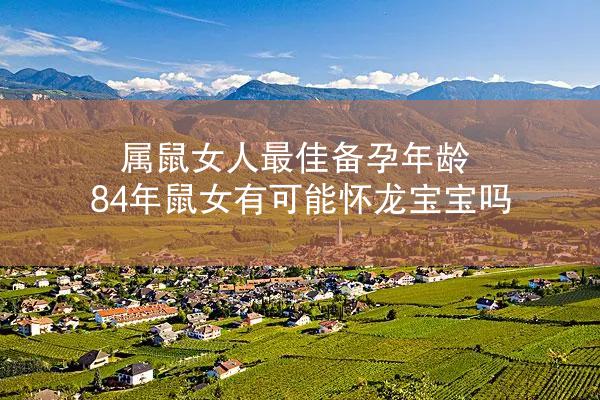 属鼠女人最佳备孕年龄 84年鼠女有可能怀龙宝宝吗