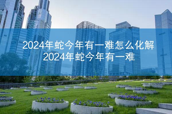 2024年蛇今年有一难怎么化解 2024年蛇今年有一难