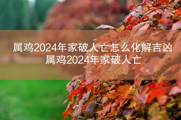 属鸡2024年家破人亡怎么化解吉凶 属鸡2024年家破人亡