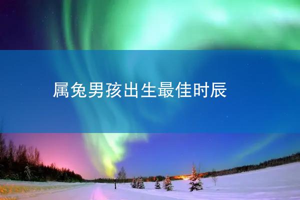 属兔男孩出生最佳时辰