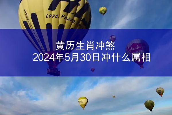 黄历生肖冲煞 2024年5月30日冲什么属相