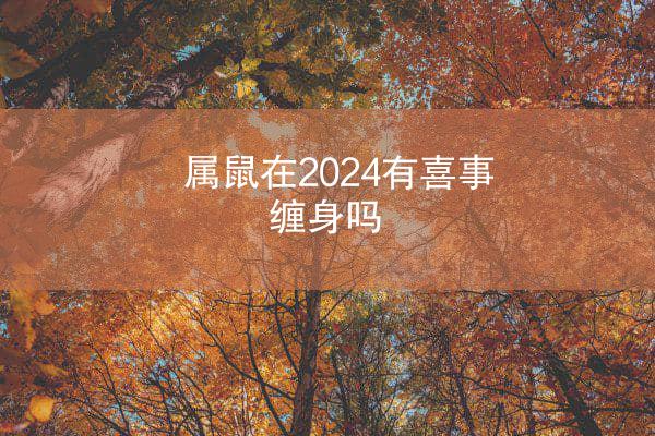 属鼠在2024有喜事缠身吗