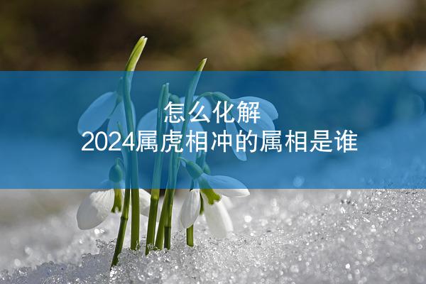 怎么化解 2024属虎相冲的属相是谁