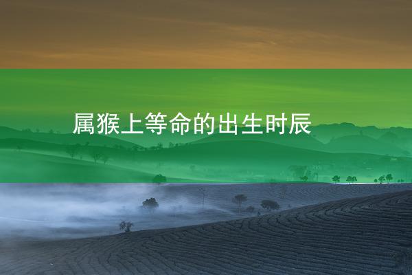属猴上等命的出生时辰