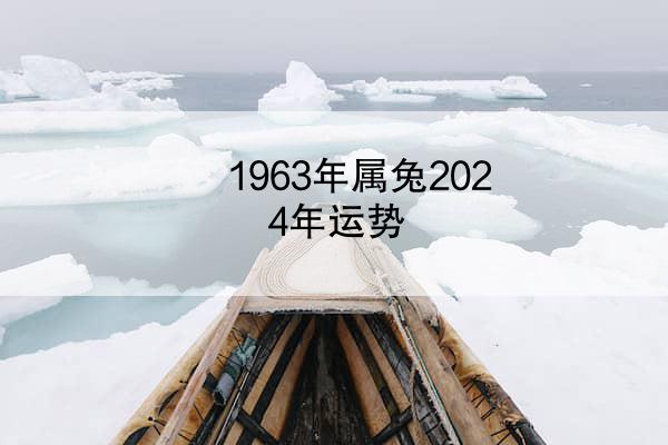 1963年属兔2024年运势