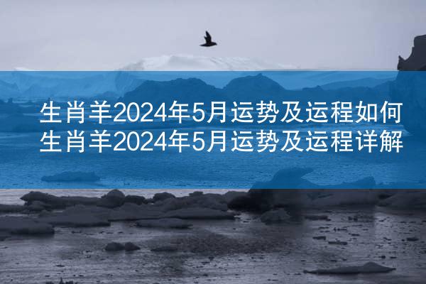 生肖羊2024年5月运势及运程如何 生肖羊2024年5月运势及运程详解