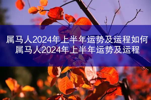 属马人2024年上半年运势及运程如何 属马人2024年上半年运势及运程
