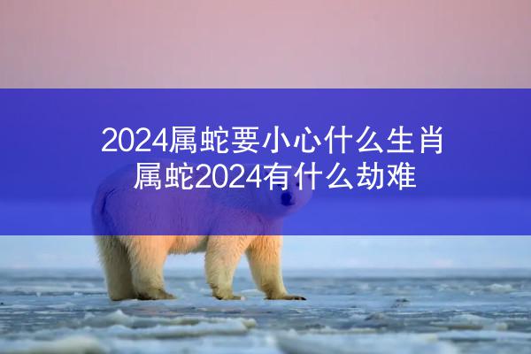 2024属蛇要小心什么生肖 属蛇2024有什么劫难