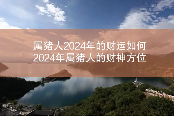 属猪人2024年的财运如何 2024年属猪人的财神方位