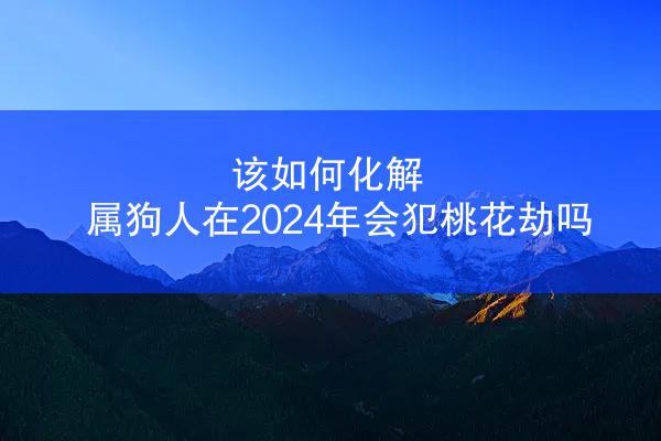 该如何化解 属狗人在2024年会犯桃花劫吗