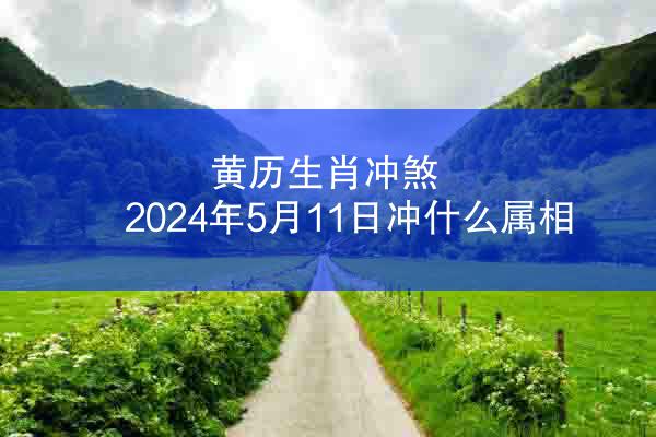 黄历生肖冲煞 2024年5月11日冲什么属相