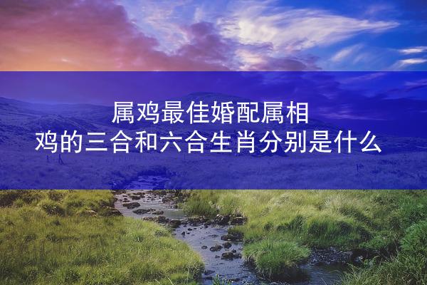 属鸡最佳婚配属相 鸡的三合和六合生肖分别是什么