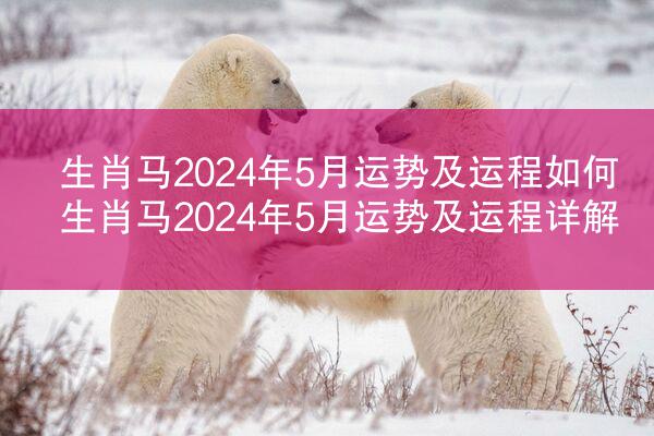 生肖马2024年5月运势及运程如何 生肖马2024年5月运势及运程详解