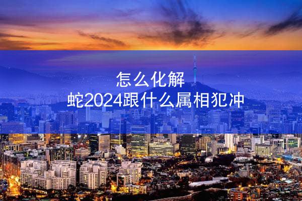 怎么化解 蛇2024跟什么属相犯冲