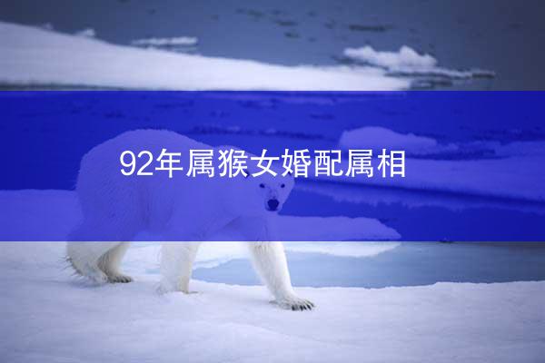 92年属猴女婚配属相