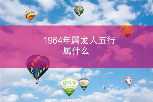 1964年属龙人五行属什么