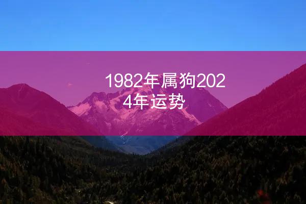 1982年属狗2024年运势